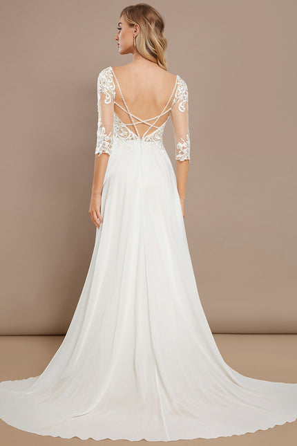 Robe Trapèze De Mariée Aérienne - gallery 6