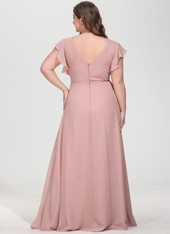 Robe Trapèze Mousseline Fendue - gallery 7