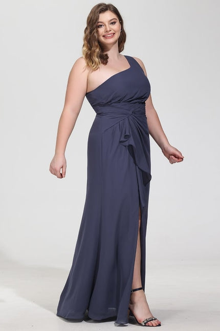 Robe Trapèze Asymétrique Beige - gallery 9