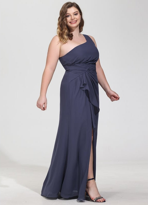 Robe Trapèze Asymétrique Beige - gallery 9