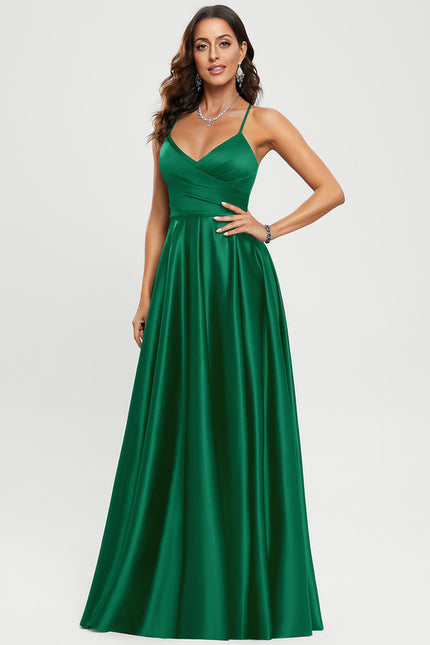 Robe Trapèze Éclat Satiné Doré - gallery 8