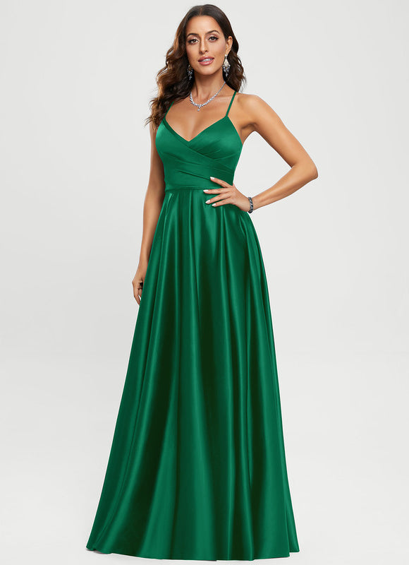 Robe Trapèze Éclat Satiné Doré - gallery 8
