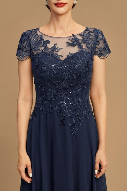 Robe Trapèze Bleu Élégance Chic - gallery 3