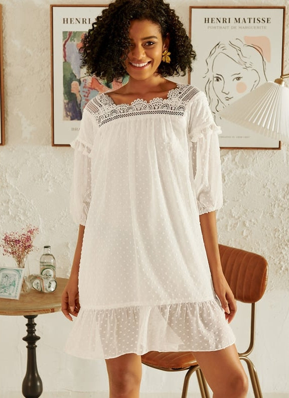 Robe Trapèze Lumière Aérienne - gallery 1