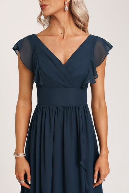 Robe Trapèze Mousseline Fendue - gallery 3
