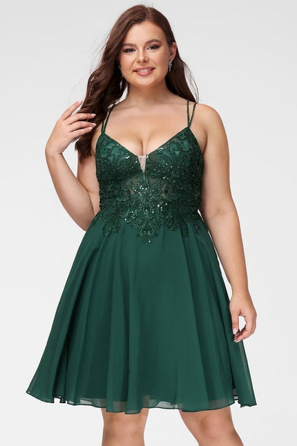 Robe Trapèze Émeraude Éphémère - gallery 6