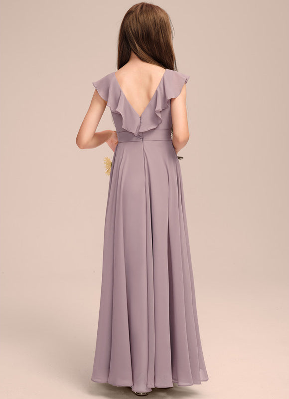 Robe Trapèze Bleu Céleste Aérien - gallery 5
