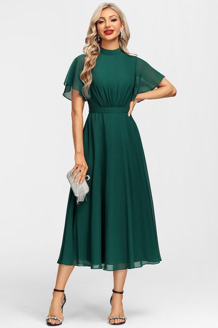 Robe Trapèze Vert Émeraude - gallery 1