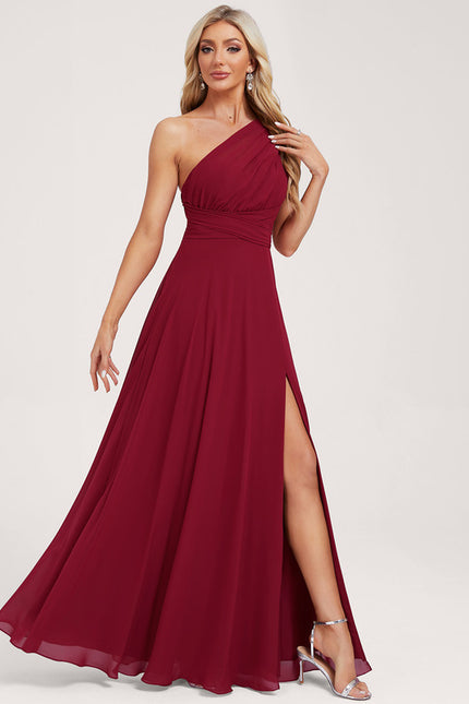 Robe Trapèze Fluide Bordeaux - gallery 3