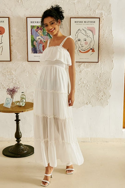 Robe Trapèze Cascade Éthérée - gallery 3