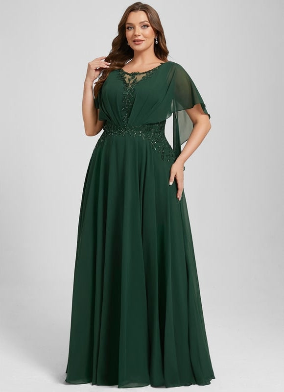 Robe Trapèze Élévation Émeraude - gallery 7