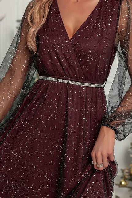 Robe Trapèze Tulle Rosée - gallery 2