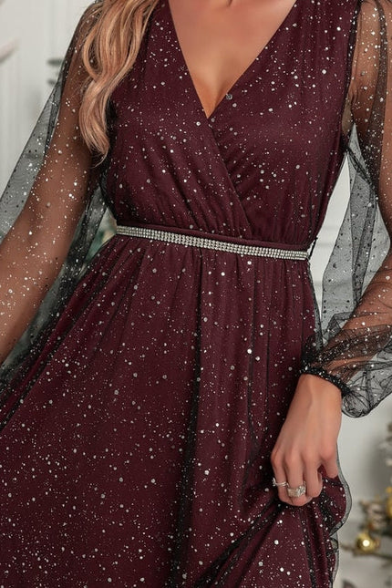 Robe Trapèze Tulle Rosée - gallery 2