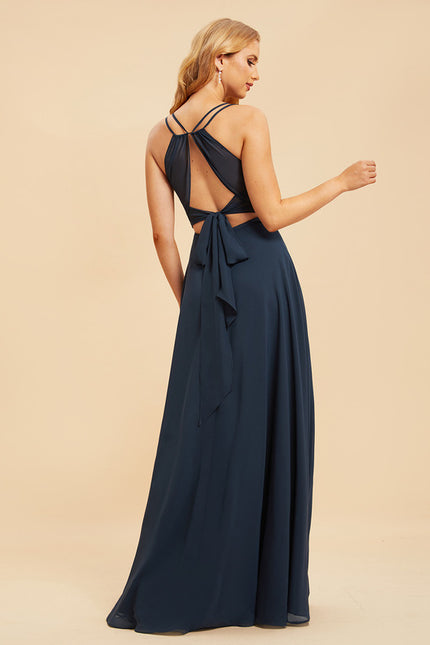 Robe Trapèze Mousseline Fendue - gallery 1