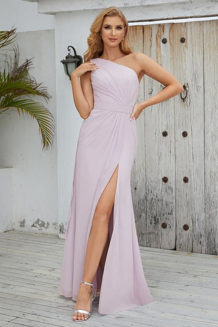 Robe Trapèze Asymétrique Beige - gallery 5