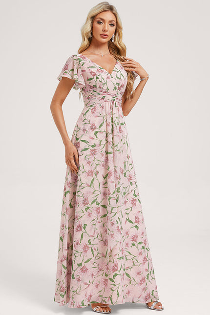 Robe Trapèze Mousseline Fendue - gallery 1