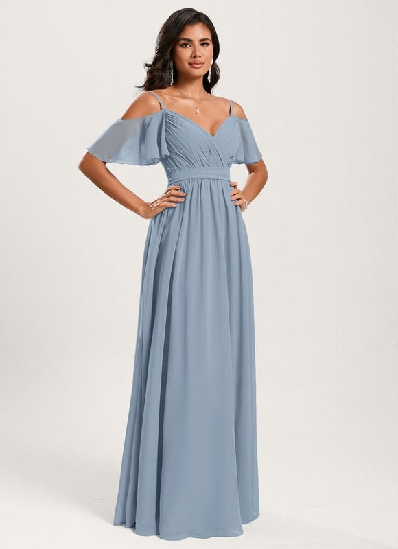 Robe Trapèze Aérienne Céleste - gallery 4