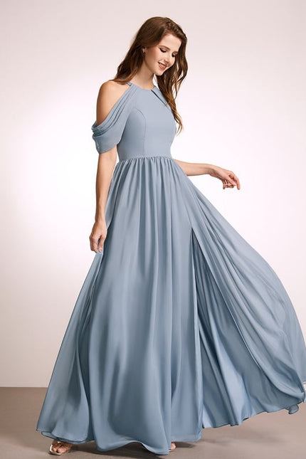 Robe Trapèze Vert Émeraude Longue Rayée - gallery 4