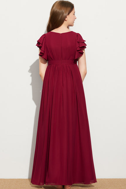 Robe Trapèze Bordeaux Flottante - gallery 4
