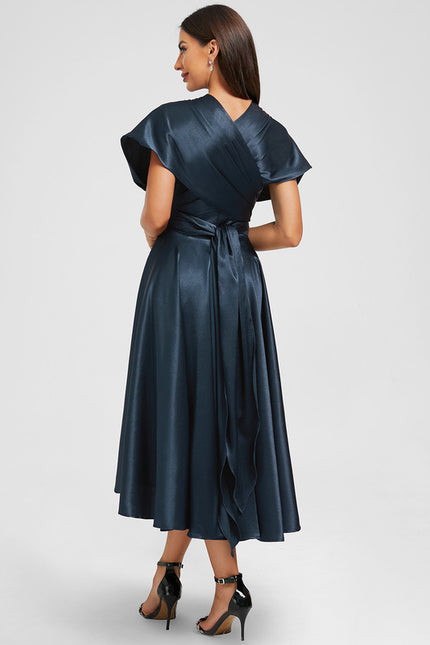 Robe Trapèze Satin Nuit Chic - gallery 7