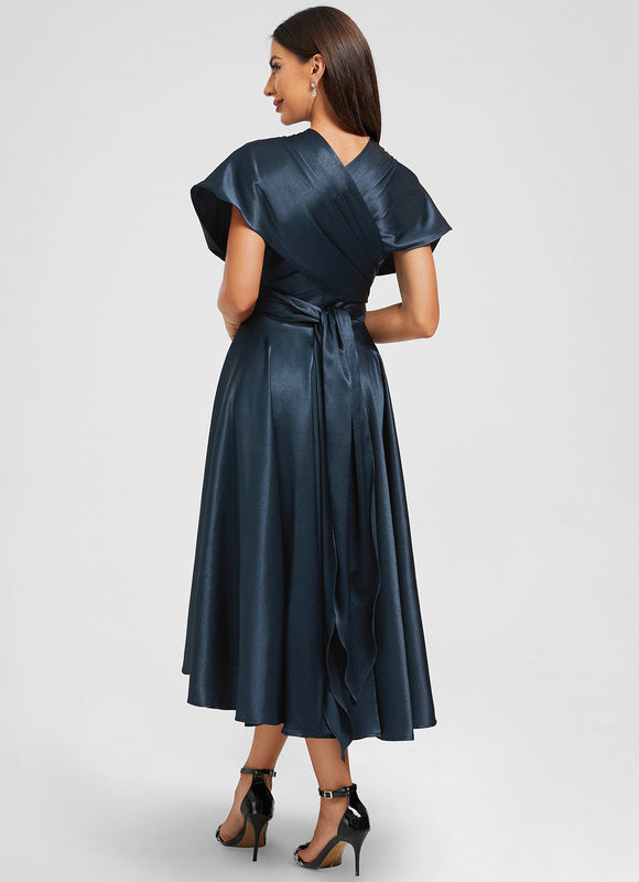 Robe Trapèze Satin Nuit Chic - gallery 7