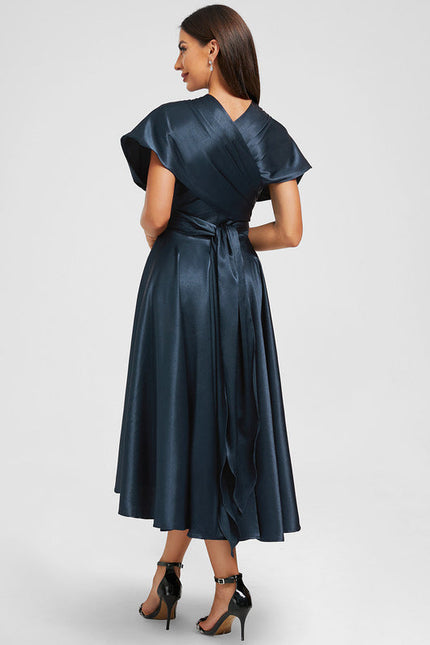 Robe Trapèze Satin Nuit Chic - gallery 7