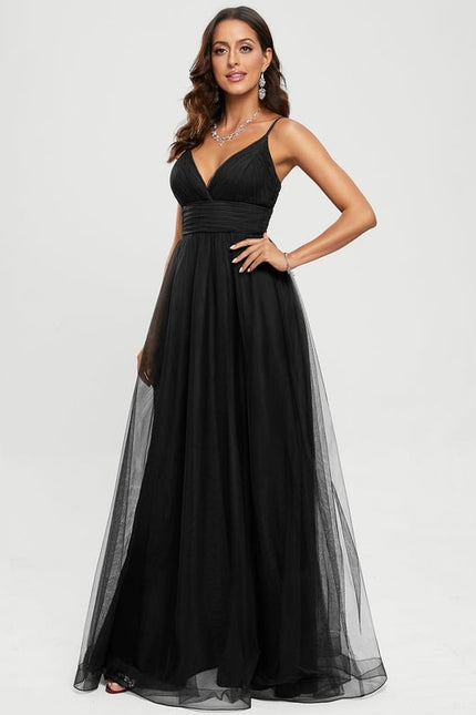 Robe Trapèze Tulle Azur Éthéré - gallery 3