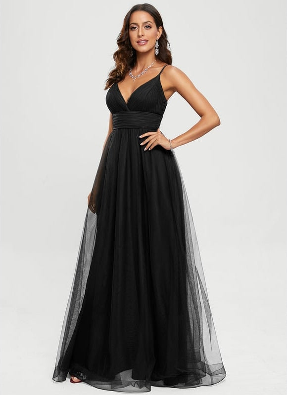 Robe Trapèze Tulle Azur Éthéré - gallery 3