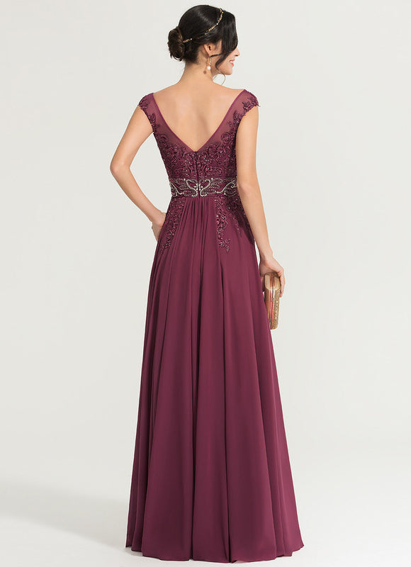 Robe Trapèze Aubergine Élégante - gallery 4