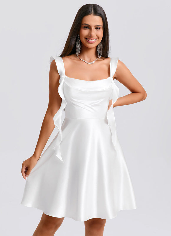 Robe Trapèze Éclat De Satin - gallery 6