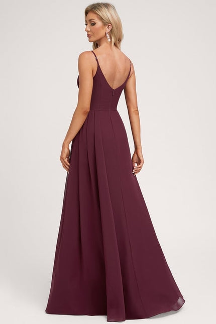 Robe Trapèze Mousseline Fendue - gallery 1