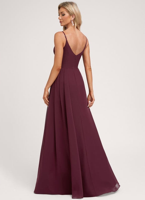 Robe Trapèze Mousseline Fendue - gallery 1