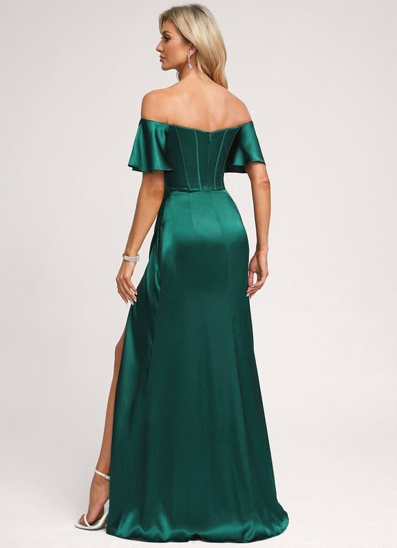 Robe Trapeze Epaule Dénudée - gallery 2