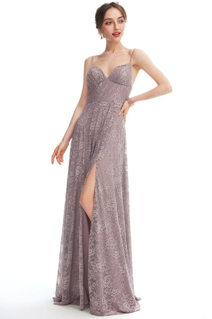 Robe Trapèze Dentelle Lavande - gallery 3
