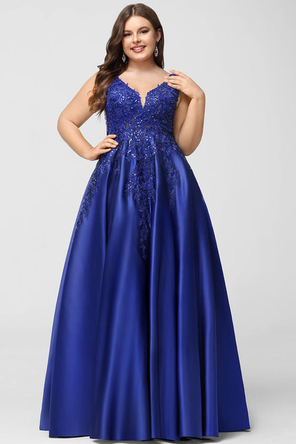 Robe Trapèze Satin Bleu Mystique - gallery 6
