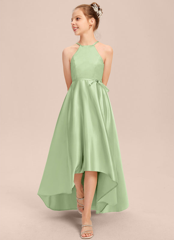 Robe Trapèze Satin Bleuté Élégante - gallery 6