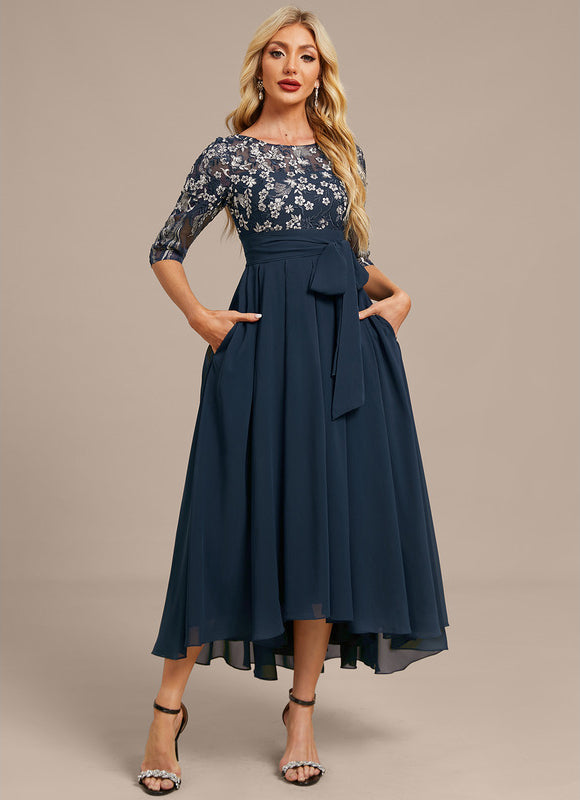 Robe Trapèze Mi-Longue Cérémonie - gallery 3