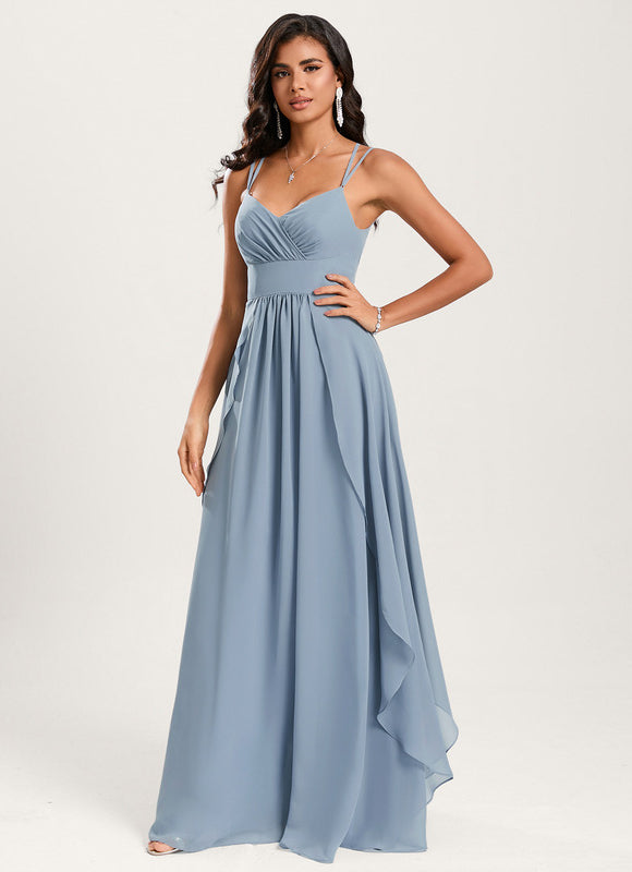 Robe Trapèze Mousseline Fendue - gallery 2