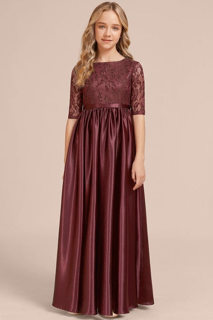 Robe Trapèze Satinée Cerise - gallery 2