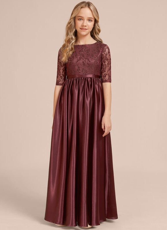 Robe Trapèze Satinée Cerise - gallery 2