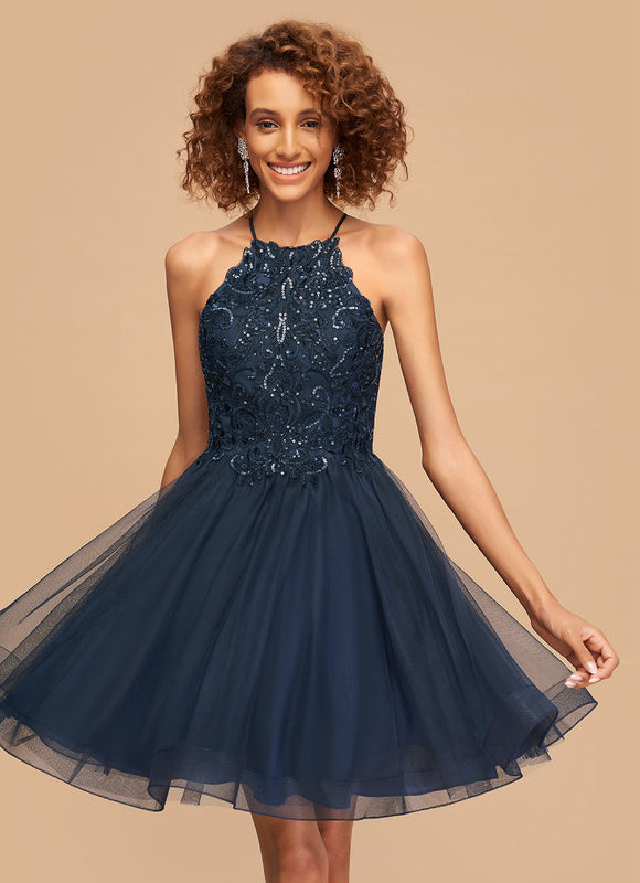 Robe Trapèze Éclat Tulle Cristal