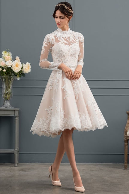 Robe Trapèze Écrue Élégante - gallery 4