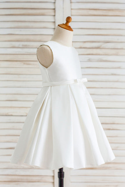 Robe Trapèze Satin Vert Poudré - gallery 9