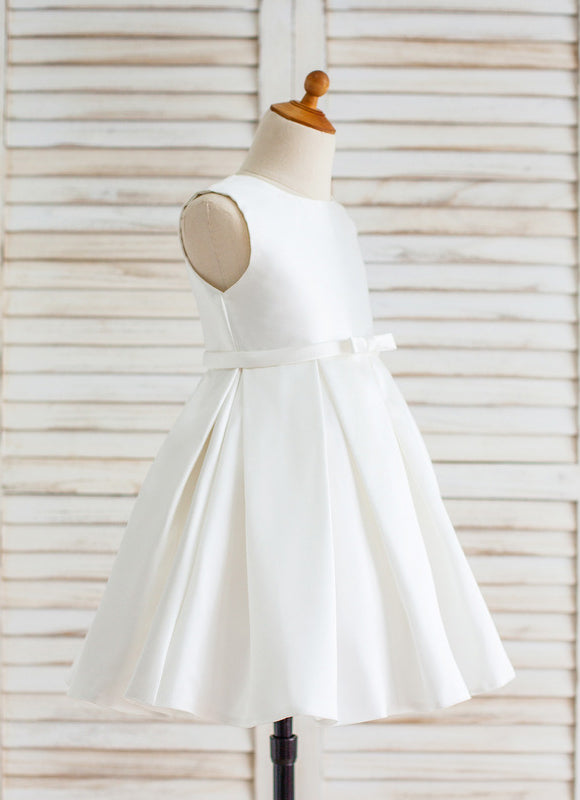 Robe Trapèze Satin Vert Poudré - gallery 9