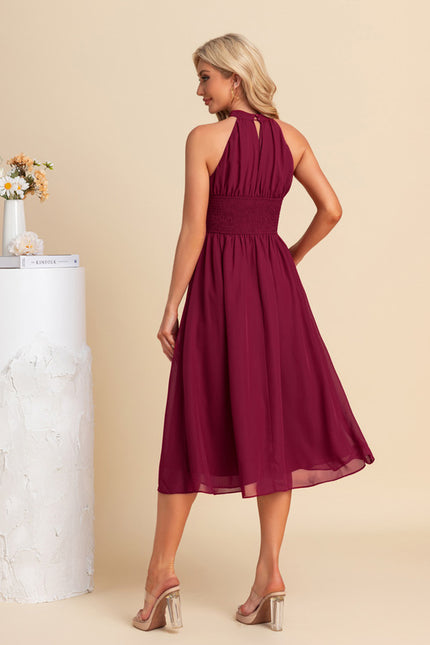 Robe Trapèze Cerise Volants - gallery 1
