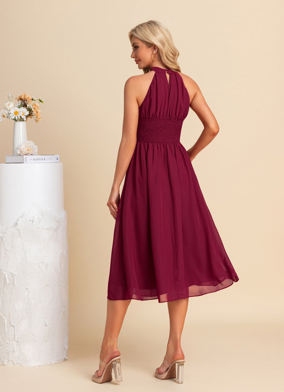 Robe Trapèze Cerise Volants - gallery 1