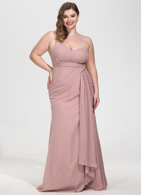Robe Trapèze Asymétrique Beige - gallery 7