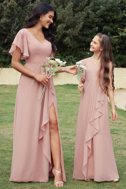 Robe Trapèze Mousseline Fendue