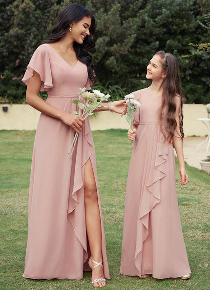 Robe Trapèze Mousseline Fendue