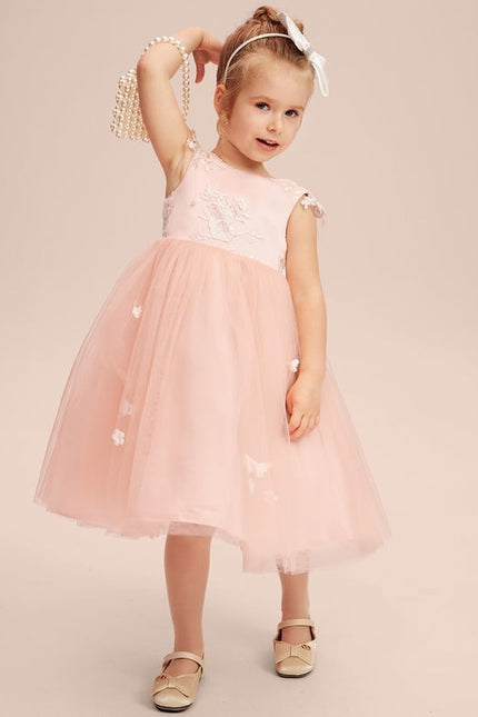 Robe Trapèze Fleurie Pêche - gallery 3